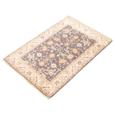Dhaksha One-of-a-Kind 4'1" x 5'11" New Age Rectangle Wool Area Rug in Brown and Ivory