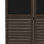 4 barrières d'intimité pliantes, 5,5 pi de hauteur, brun noyer avec tableau noir pour clôture de chambre à coucher