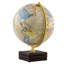 Globe terrestre de bureau antique 12 po avec base en bois et méridien métallique Horizon Horizon
