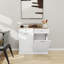 Armoire poubelle de cuisine moderne à deux tiroirs et à deux compartiments