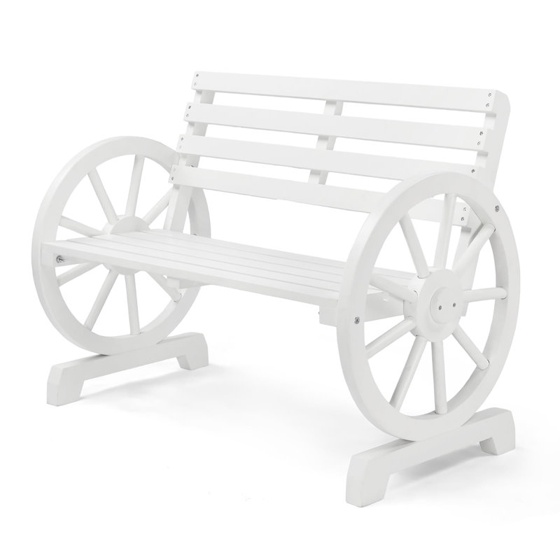 Banc extérieur en bois 41 po, Blanc