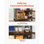 Armoire à café, armoire à café de style campagnard de 24 pouces avec rangement, table mobile avec roulettes et porte grillagée, buffet pour la cuisine, vestibule
