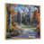 Toile avec cadre flottant or