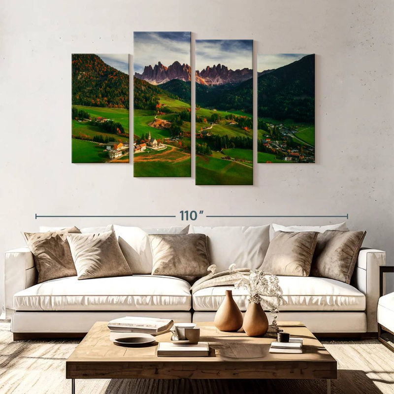 Alvord, village de Santa Maddalena, Italie, H 54 po x l 84 po