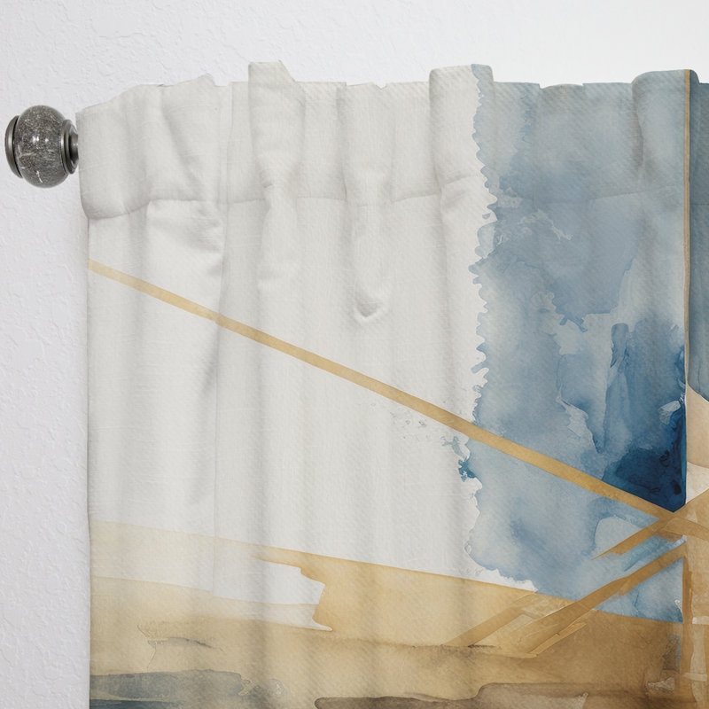 Modern Watercolor Abstract I - Rideau en velours moderne - obscurcissant - 1 panneau, L 52 po x L 90 po