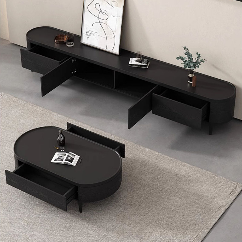 Table basse avec lumière noire et luxueuse