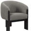 Fauteuil d'appoint rembourré brun Maciel