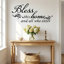 Décalcomanie murale «Bless this home and all qui entre» -1184210775-1184256306