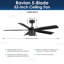 Ventilateur de plafond 5 pales avec télécommande RAVian (sans lumière)-1038080037-1038080032