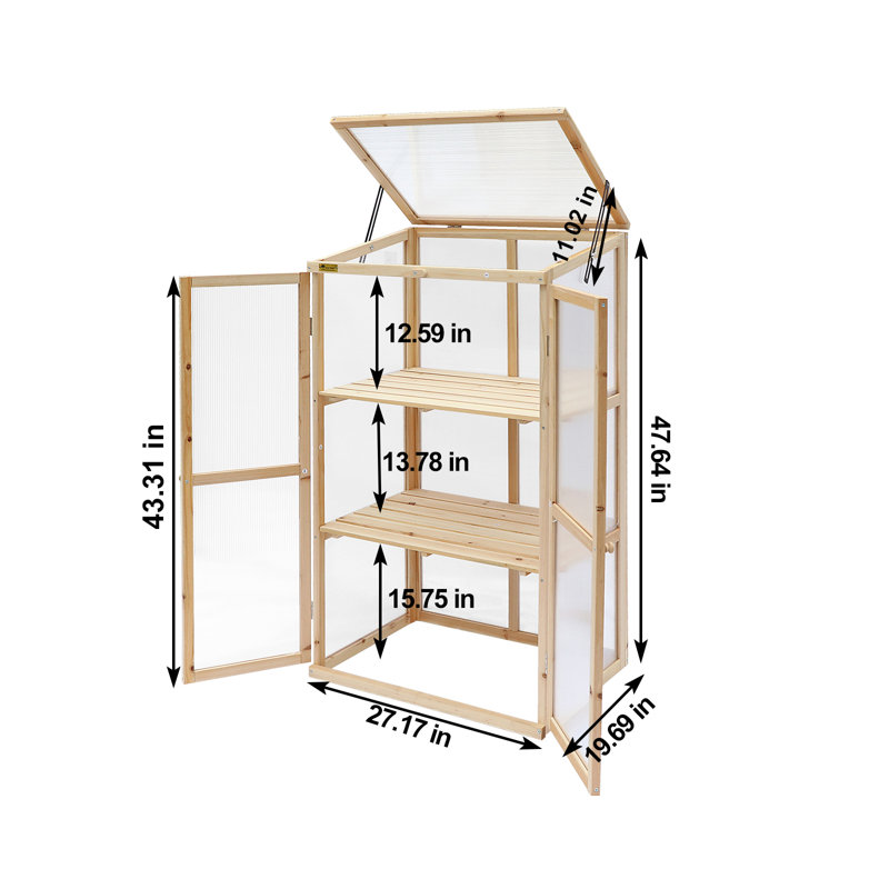 3.9' W x 2.4' D Mini Greenhouse