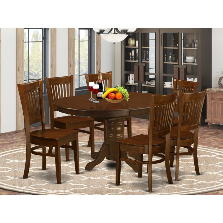 Dufferin 6 - Person Solid Wood Solid Wood Top Pedestal Dining Set
