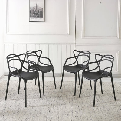 Chaise en plastique 4 pièces