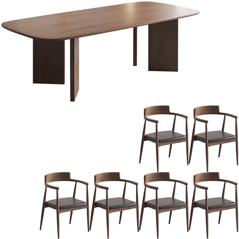 ensemble de table de salle à manger en bois massif de style luxueux clair, H 29,5 po x L 70,8 po x l 31,4 po