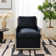 Performance Fabric No Assembly Down Fill Upholstered Swivel Armchair