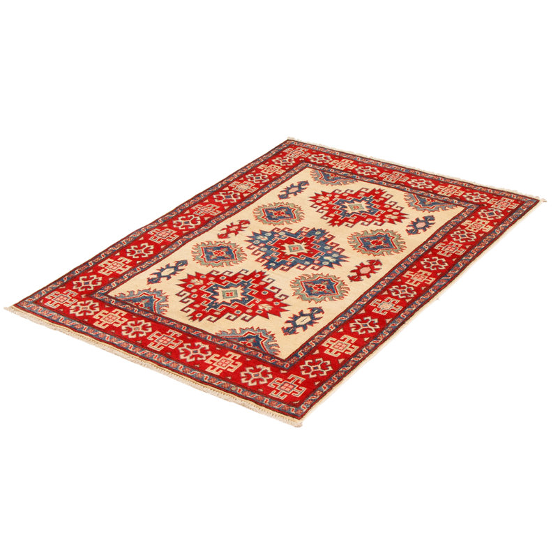 Tapis unique en laine noué à la main 4 pi x 5 pi 7 po nouvel âge Montesha