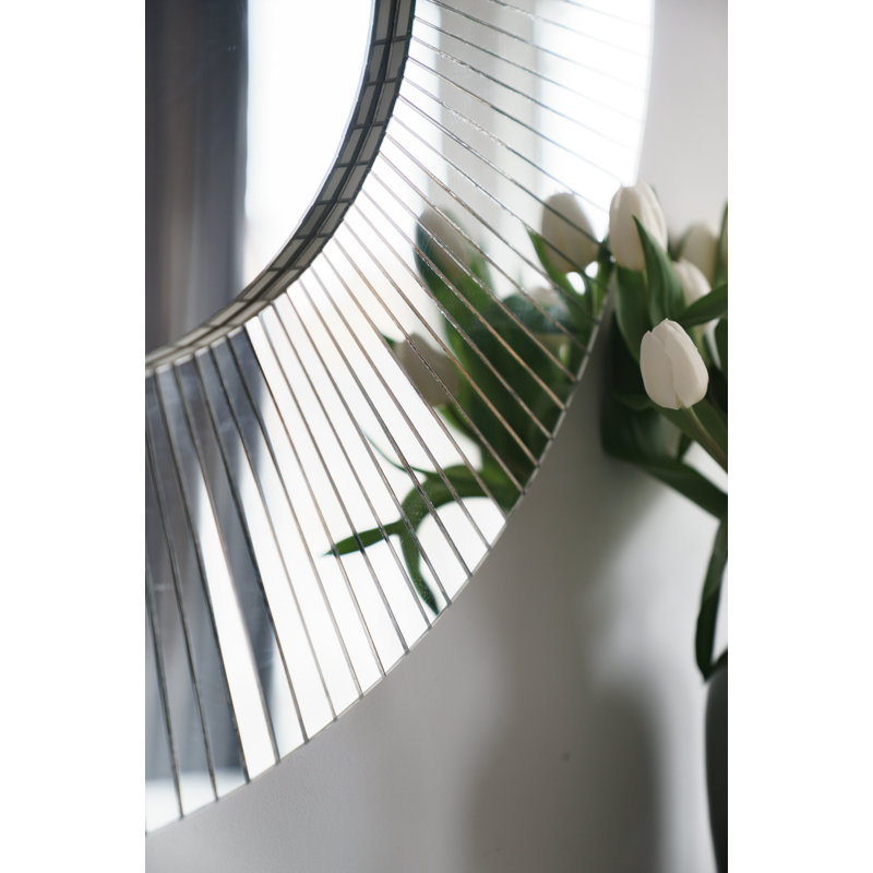 Chriopher Flat Wall Mirror, Navy Blue, 100cm H
