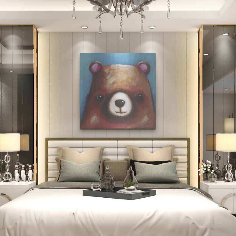 «L'ours brun» par Lucia Stewart, H 36 po x l 36 po