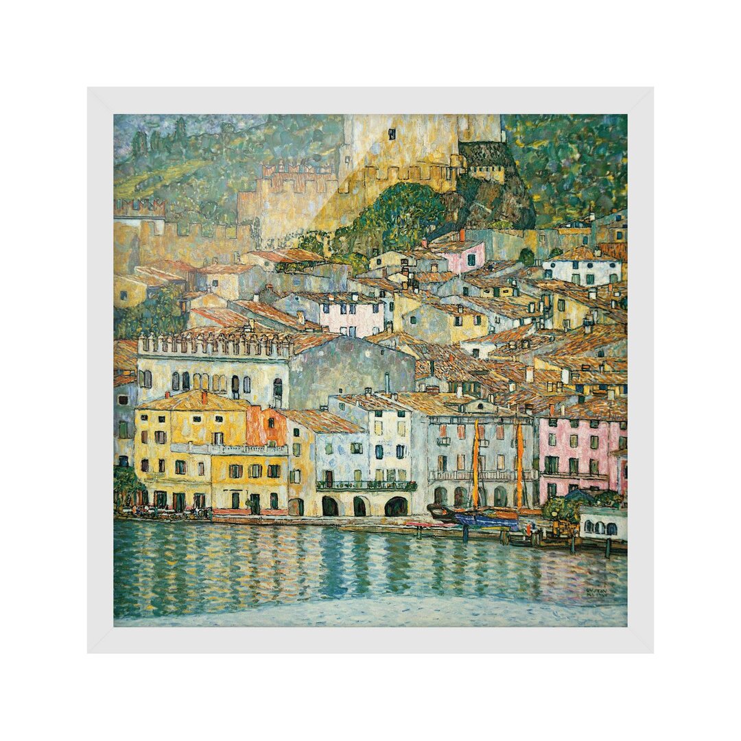 Gerahmtes Poster Malcesine Am Gardasee von Gustav Klimt