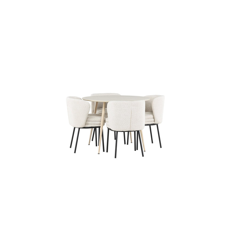 Shuler 4 - Person Dining Set, White
