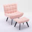 Caernarfon Upholstered Slipper Chair with Footstool-1302619638