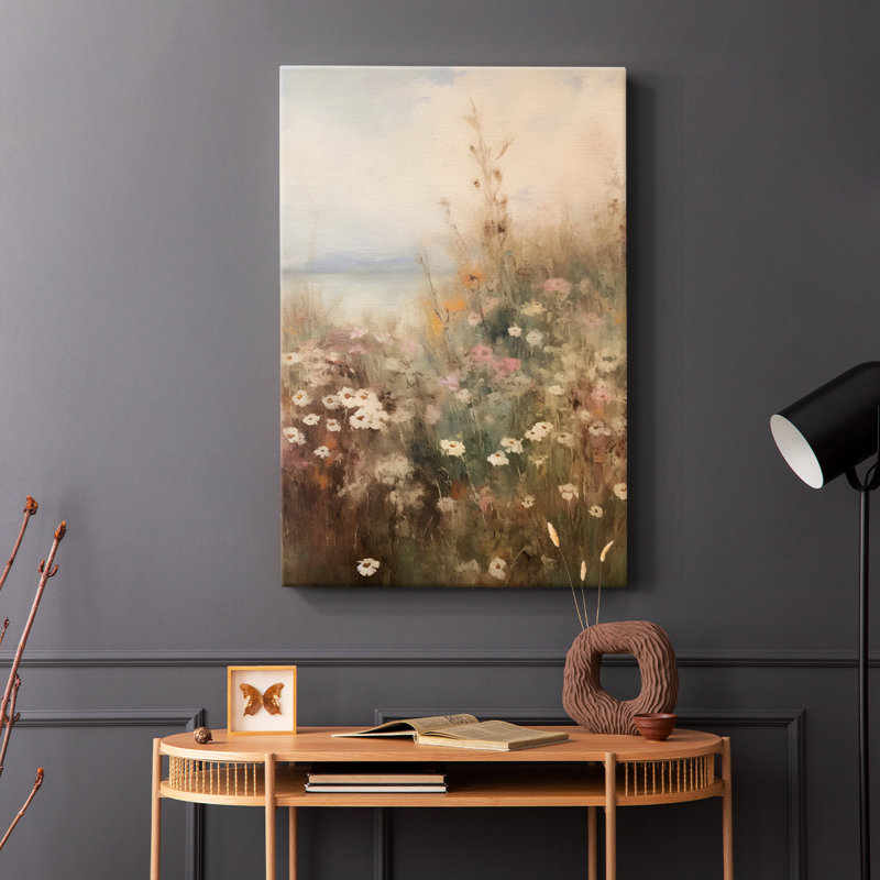 Imprimé floral rétro XLV III - galerie Cavas enveloppé, H 18 po x l 12 po