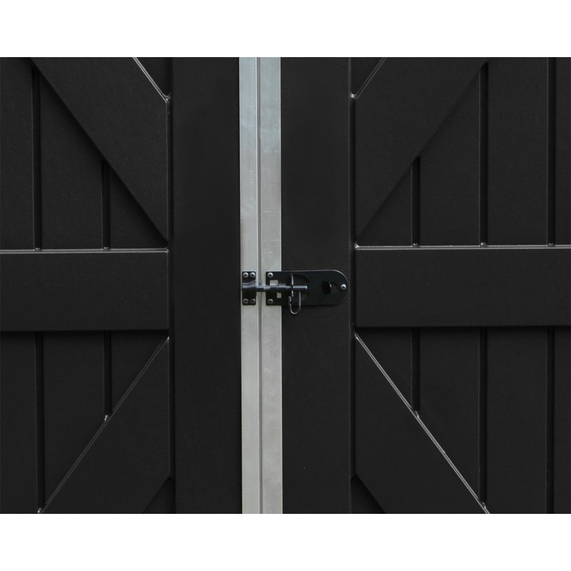 Gray 6' x 5' Polycarbonate and Aluminum Storage Shed