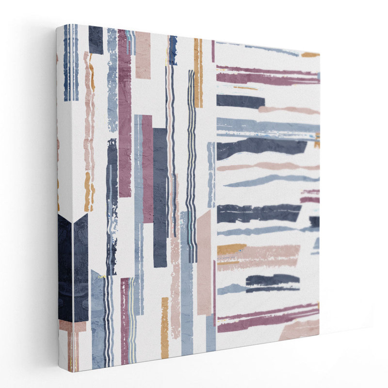 Squared Stripes 1 - reproduction d'art sur toile, H 20 po x l 20 po
