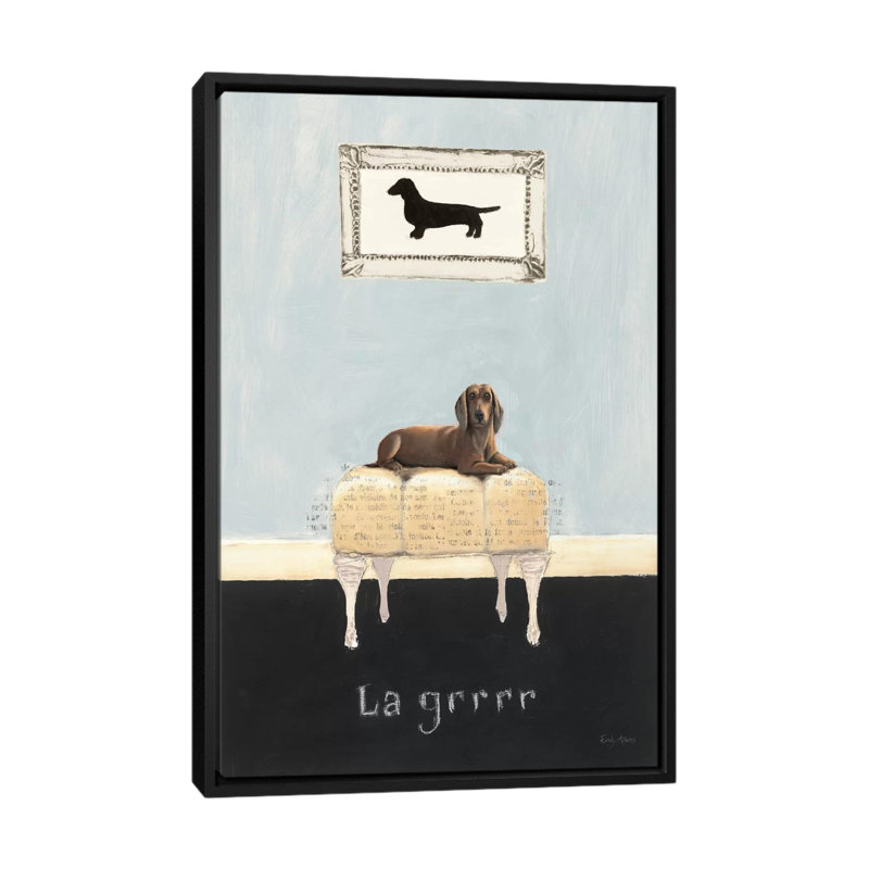 «Emily Adams La Grrr» par Emily Adams, impression sur toile tendue, H 26 po x l 18 po x P 1,5 po, Toile avec cadre noir