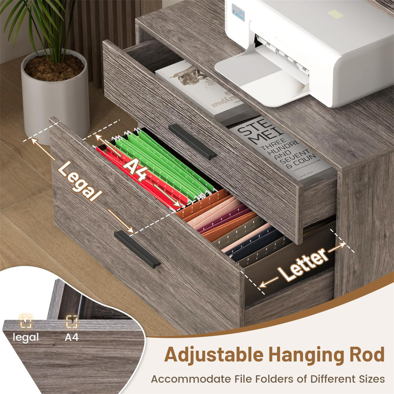 Bibiane 75cm Wide File Cabinet