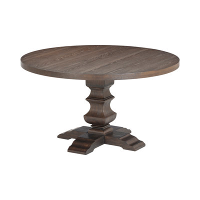 Emerson Dark Brown Wood Round 54" Dining Table