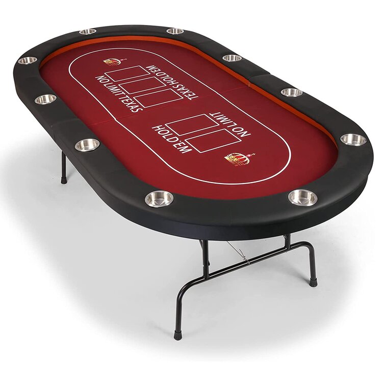 ACEM 90.5'' 10 - Player Rubberwood Poker Table