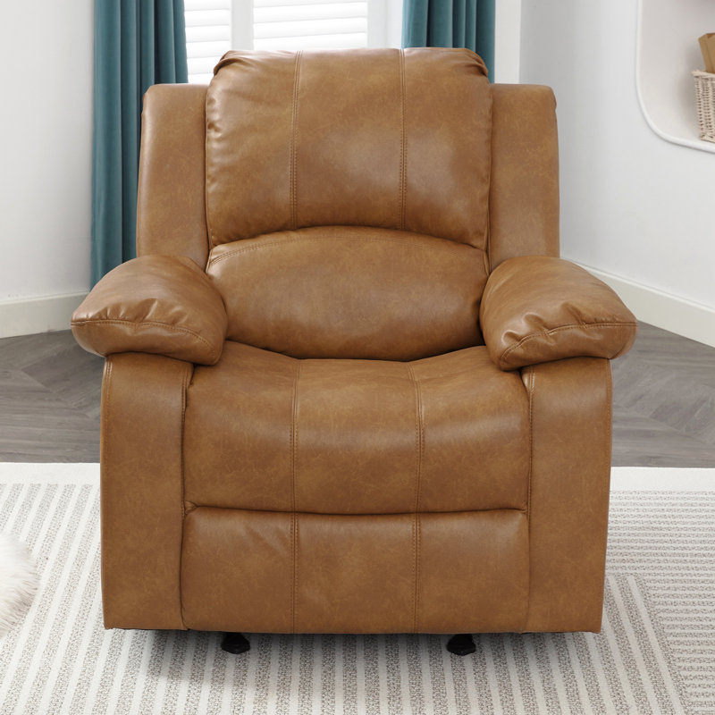 Fauteuil inclinable et oscillant en cuir