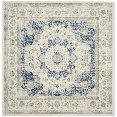 Annette Oriental Ivory/Blue Area Rug