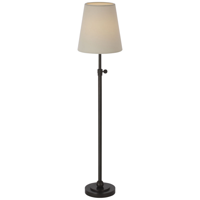 Thomas O'Brien Bryant 27" Adjustable Cordless Table Lamp with Linen Shade, Black