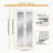 1 Lite Glass and Solid Core Manufactured Wood Bi-fold Doors Include Installation Hardware Kit and Pantry Sticker-100708494