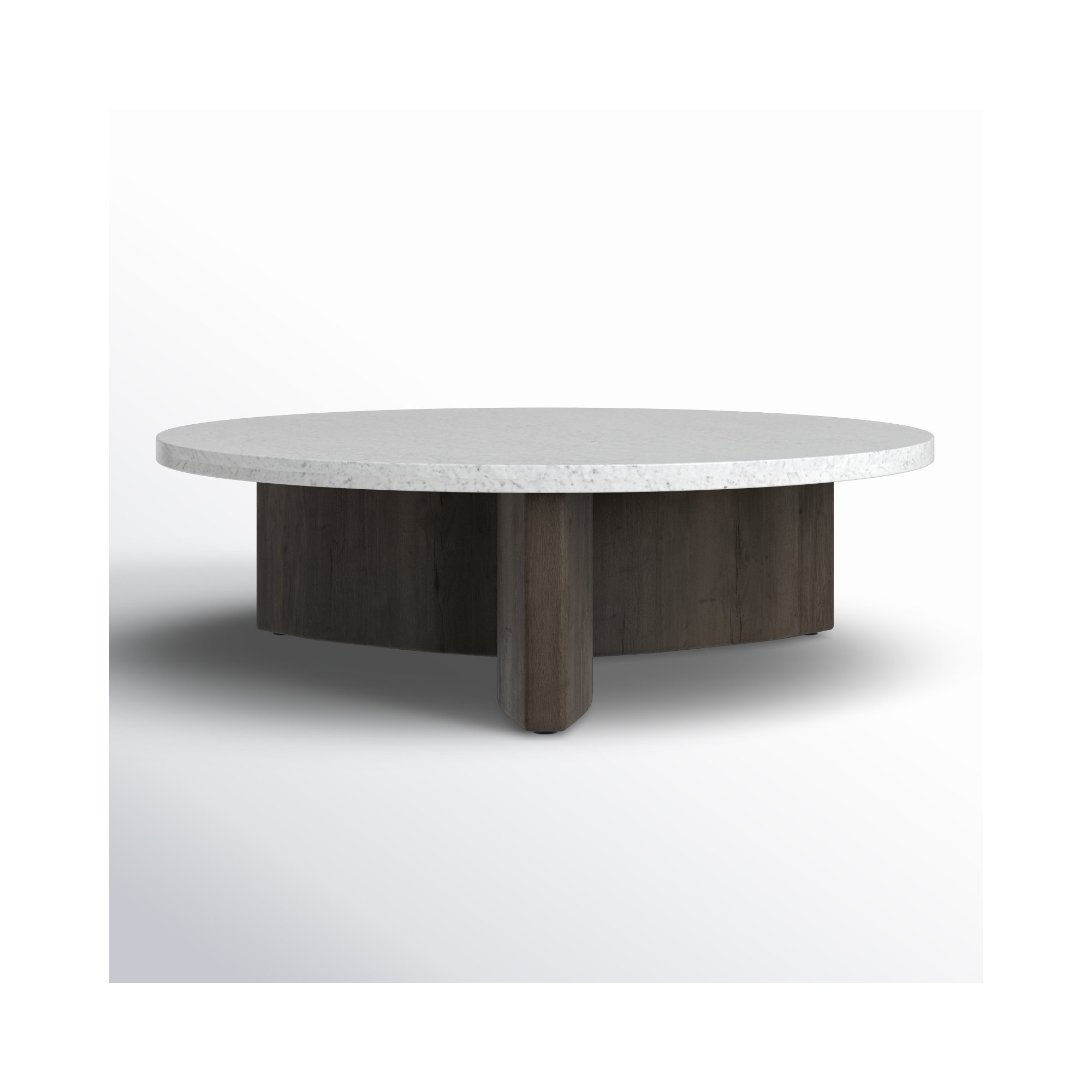 Huntington Single Coffee Table, Italian White/Smoked Black