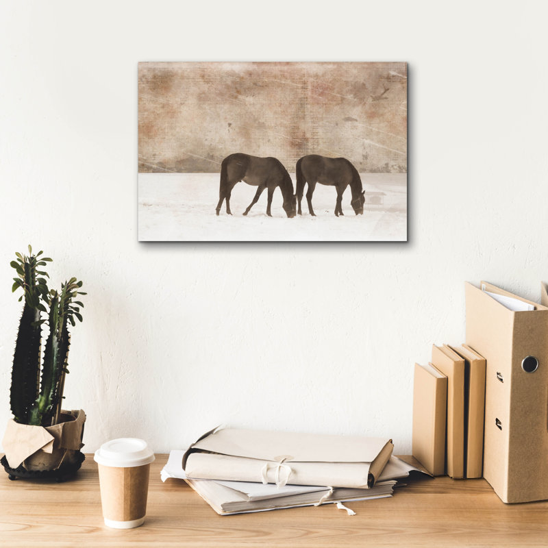 «Grazing pair 2» par Erin Clark, art mural sur toile, 18 po x 12 po, H 12 po x l 18 po x P 0,75 po