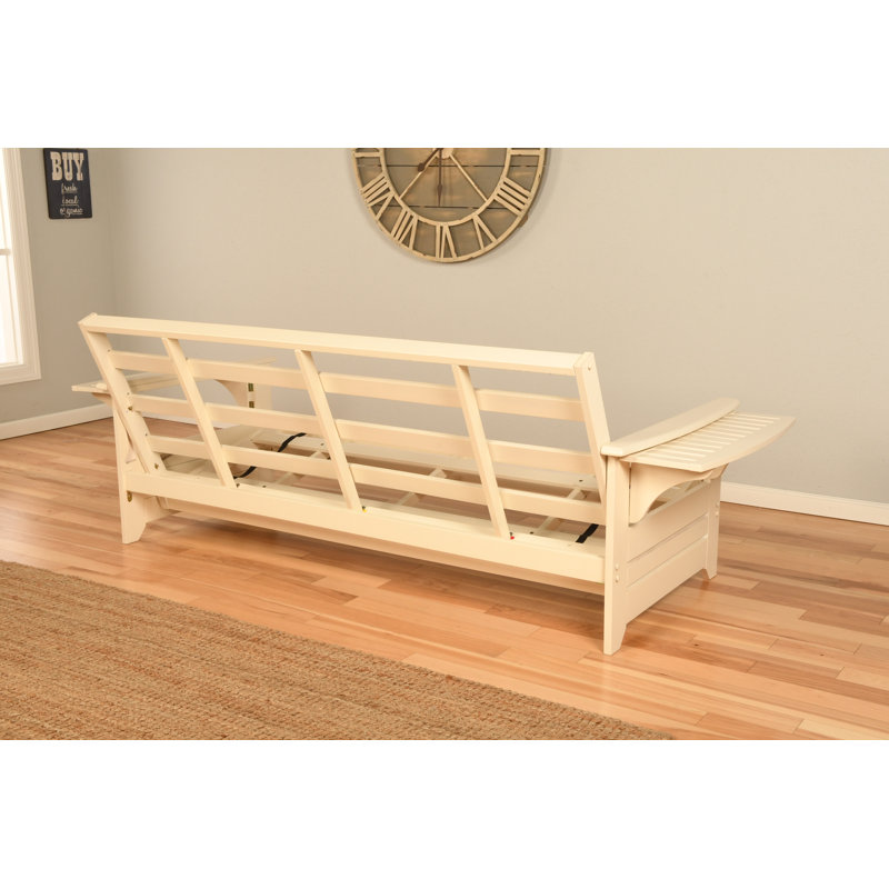 Johnte Full-size Futon Frame, Mattress Not Included   , Antique White