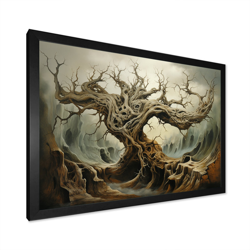 «Tw torsed Roots», impression sur toile, H 12 po x l 20 po x P 1 po, Cadre photo noir