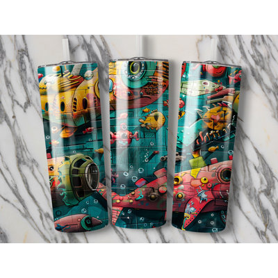 Choose Handmade Tumblers 591 mL Vacuum Insulated Stainless Steel (18/8) Travel Tumbler with Straw