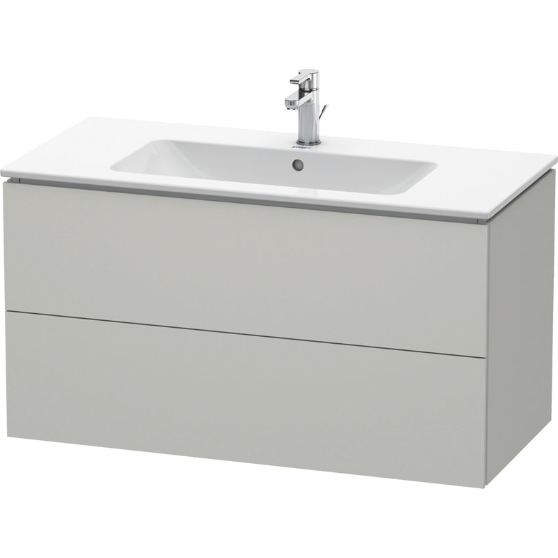 Base de meuble-lavabo simple murale Duravit seulement - gris (lavabo non inclus), Gris béton mat