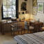 Bureaux en bois massif en L noyer-107938148-107938151