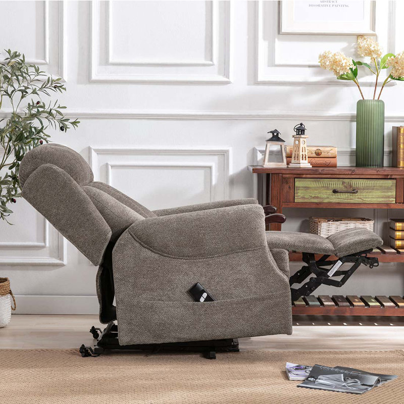 Adcox 88cm Wide Lift Assist Standard Recliner, Brown