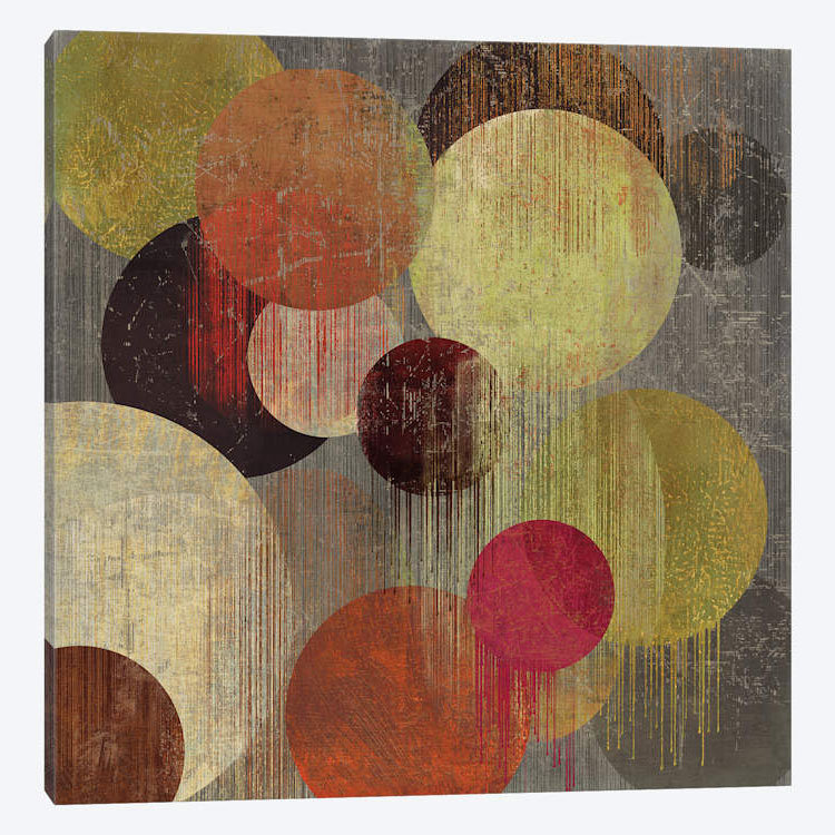 Magenta Bubbles I par Tom Reeves - Impression sur toile tendue sur châssis, H 26 po x l 26 po x P 1,5 po, Toile tendue