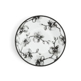 Black Orchid Handmade Porcelain Salad/Dessert Plate