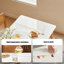 Blanc / pierre rectangulaire Burlywood + table de salle à manger papillon en bois massif-880492640
