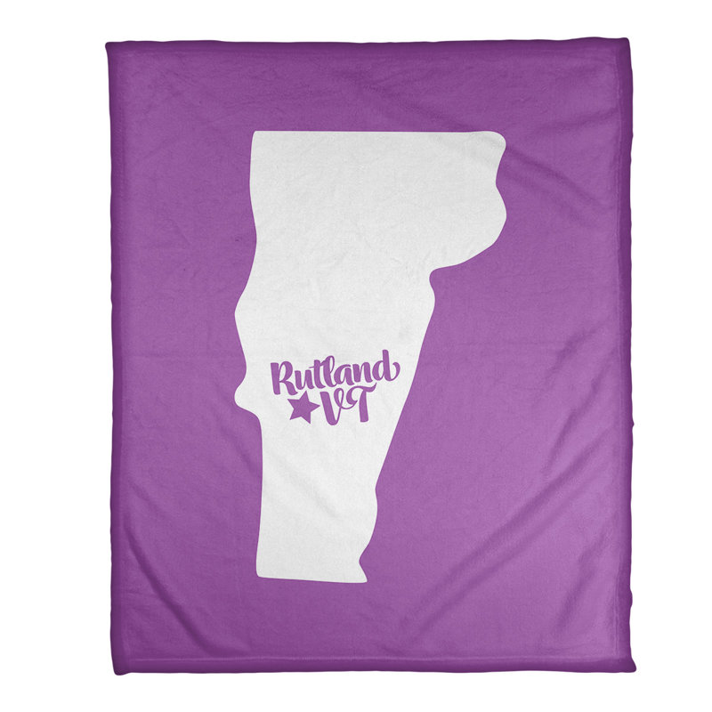 Jeté rutland vermont polaire, l 52,5 po x L 62,5 po, Violet