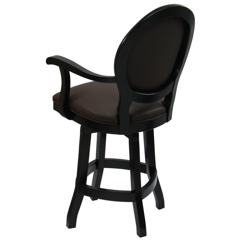 Tabouret de bar et de comptoir Farald, Tabouret de comptoir (siège d'une hauteur de 26 p, Brun