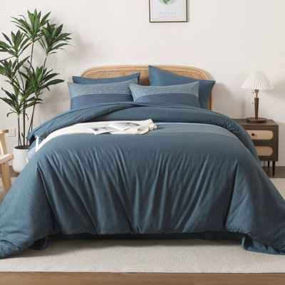 Ensemble d'édredon pour grand lit Andency Haze - 7 pièces, ensemble de literie réversible en microfibre douce avec édredon