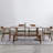 Nut-brown Oval Solid Wood Dining Table